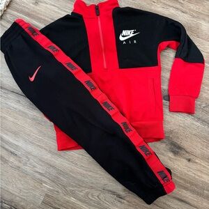 Nike Kids Black and Red Jogger Set